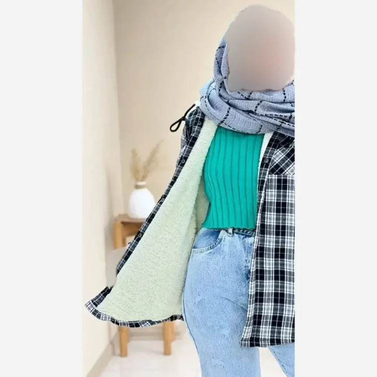 پالتو چهارخونه پشمی کلاهدار داخل ببعی مدل گلاویژ زنانه و مردانه