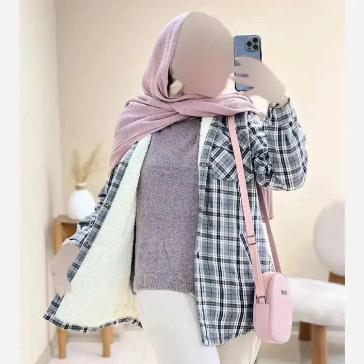 پالتو چهارخونه پشمی کلاهدار داخل ببعی مدل گلاویژ زنانه و مردانه