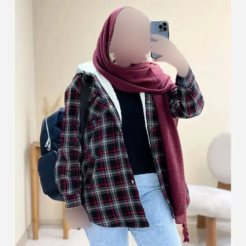 پالتو چهارخونه پشمی کلاهدار داخل ببعی مدل گلاویژ زنانه و مردانه