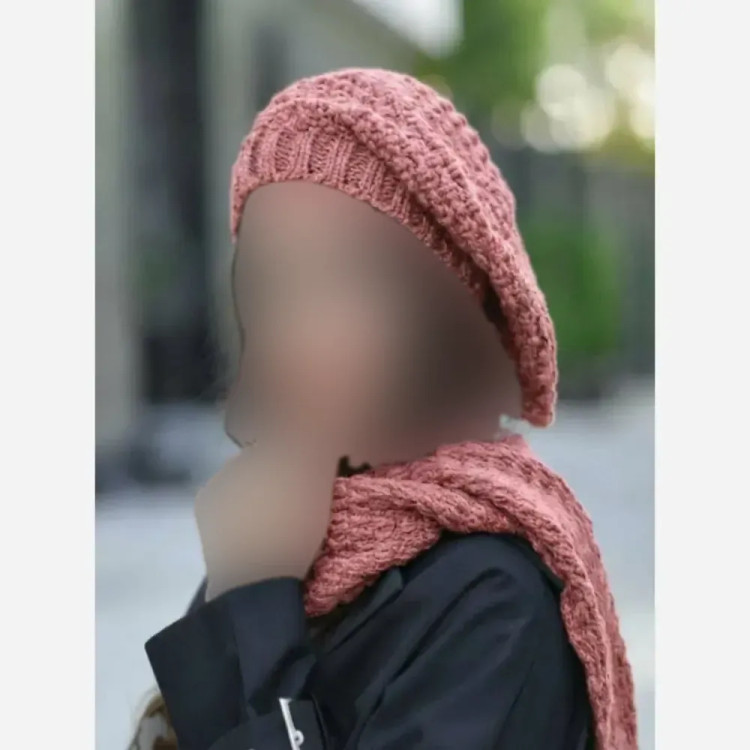 ست شال و کلاه بافت زنانه آرکان رنگ بندی متنوع