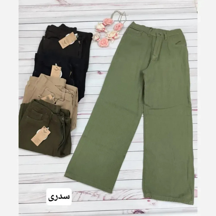 شلوار کتان سیلک پاییزه زنانه مشکی یشمی نسکافه ای قهوه ای سدری سایز 38 تا 48