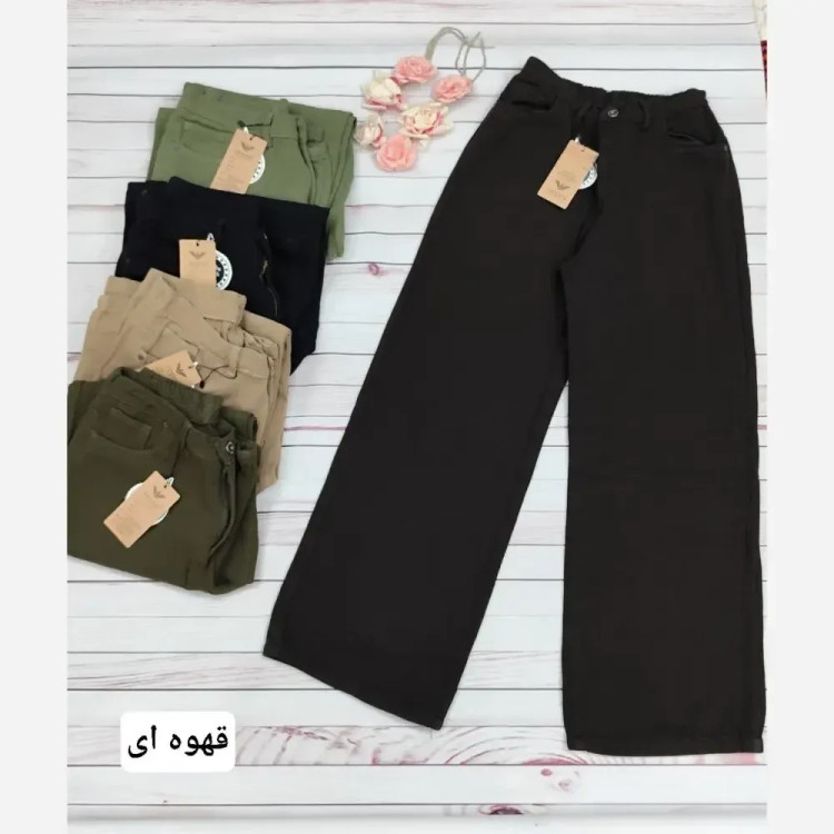 شلوار کتان سیلک پاییزه زنانه مشکی یشمی نسکافه ای قهوه ای سدری سایز 38 تا 48
