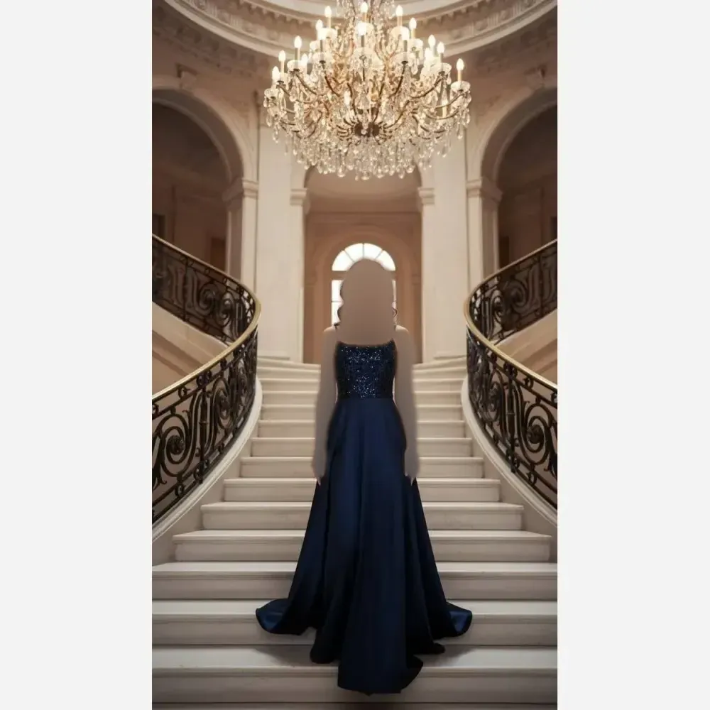 ماکسی مجلسی زنانه مدل آرمیتا ساتن آمریکایی و پولک مخمل مشکی نقره ای