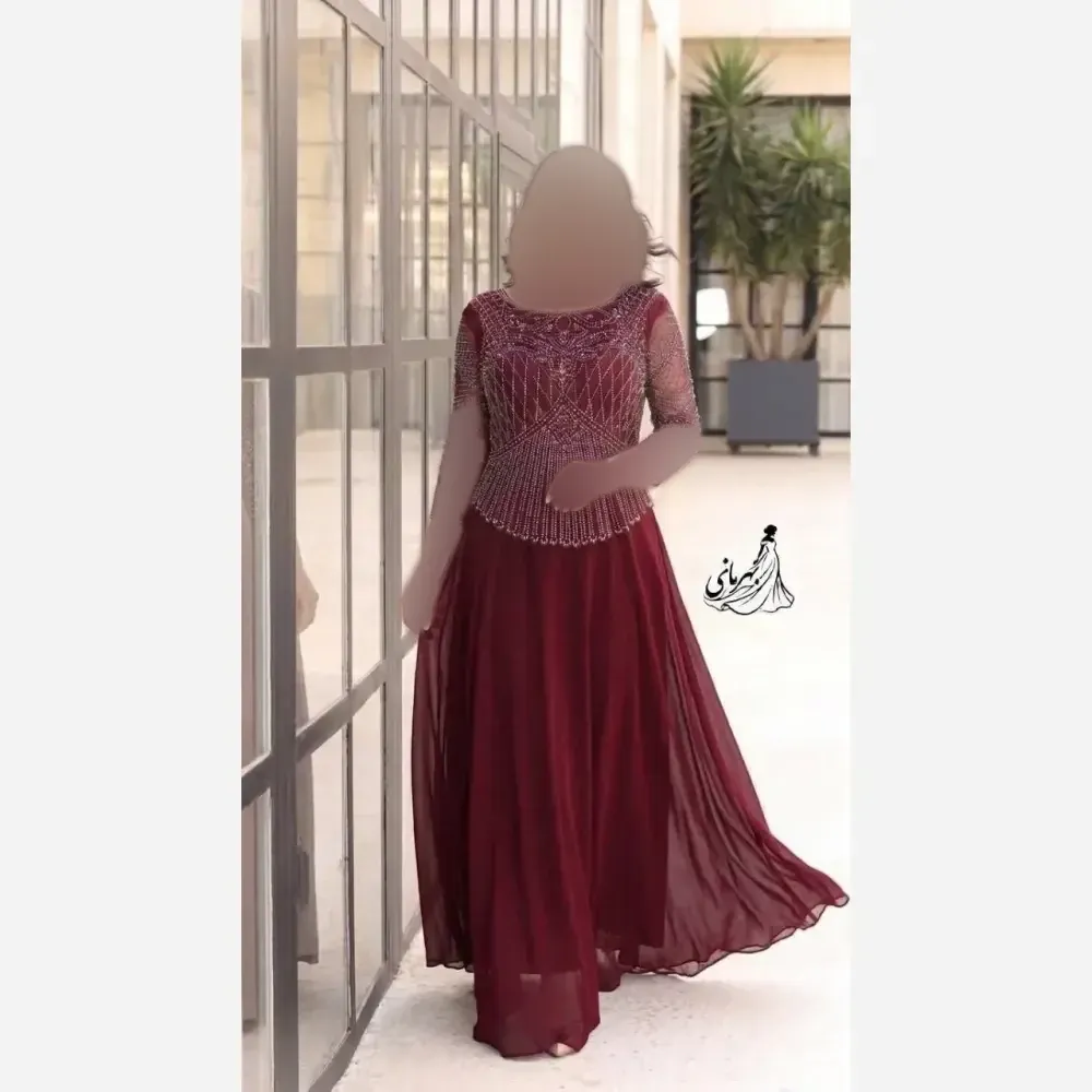 ماکسی مجلسی زنانه سایز بزرگ حریر کاپدار لعیا