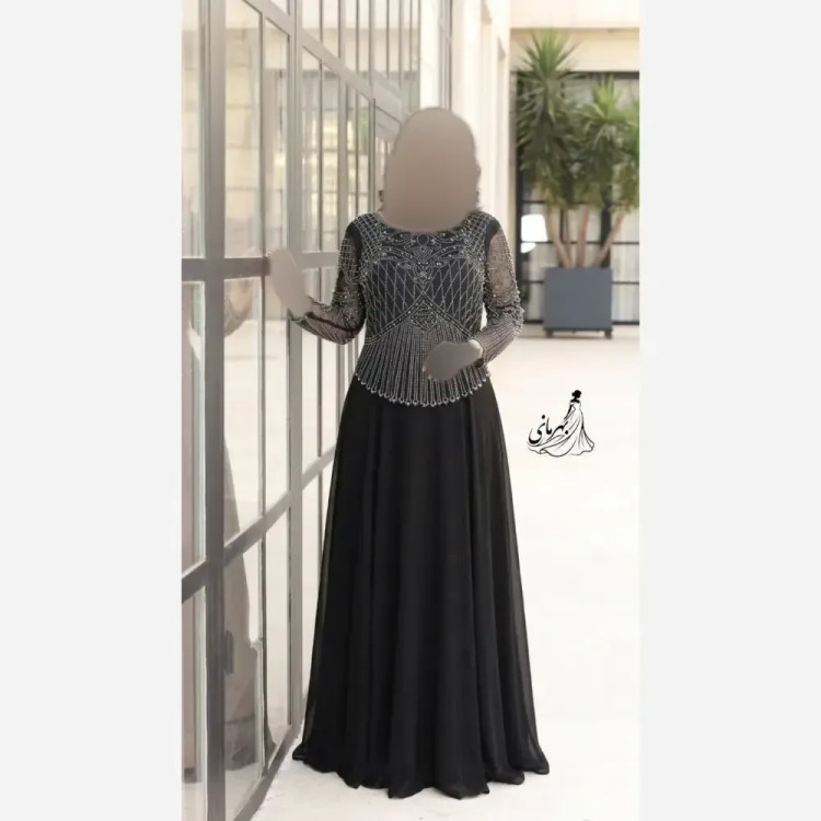 ماکسی مجلسی زنانه سایز بزرگ حریر کاپدار لعیا