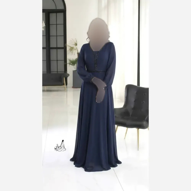 پیراهن مجلسی زنانه بانو سنگ دوزی شده کرپ حریر سایزبندی 48 تا 60