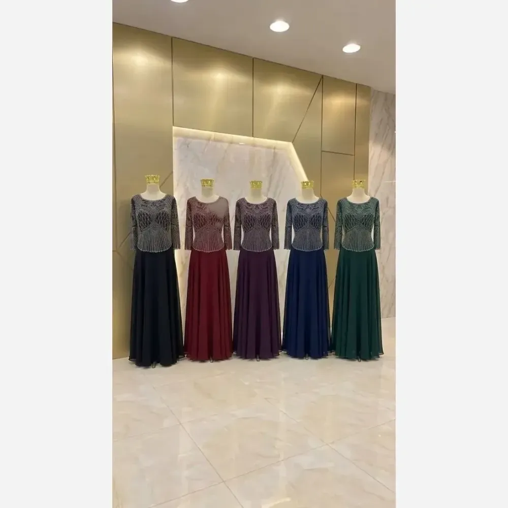 ماکسی مجلسی زنانه سایز بزرگ حریر کاپدار لعیا