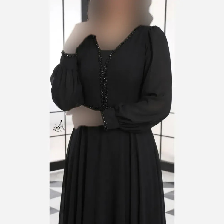 پیراهن مجلسی زنانه بانو سنگ دوزی شده کرپ حریر سایزبندی 48 تا 60