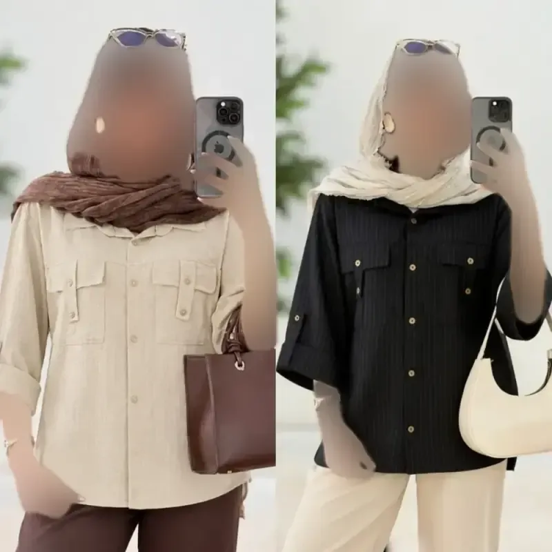 شومیز دیپلمات مهنا شانتون با جیب کاربردی و رنگبندی متنوع
