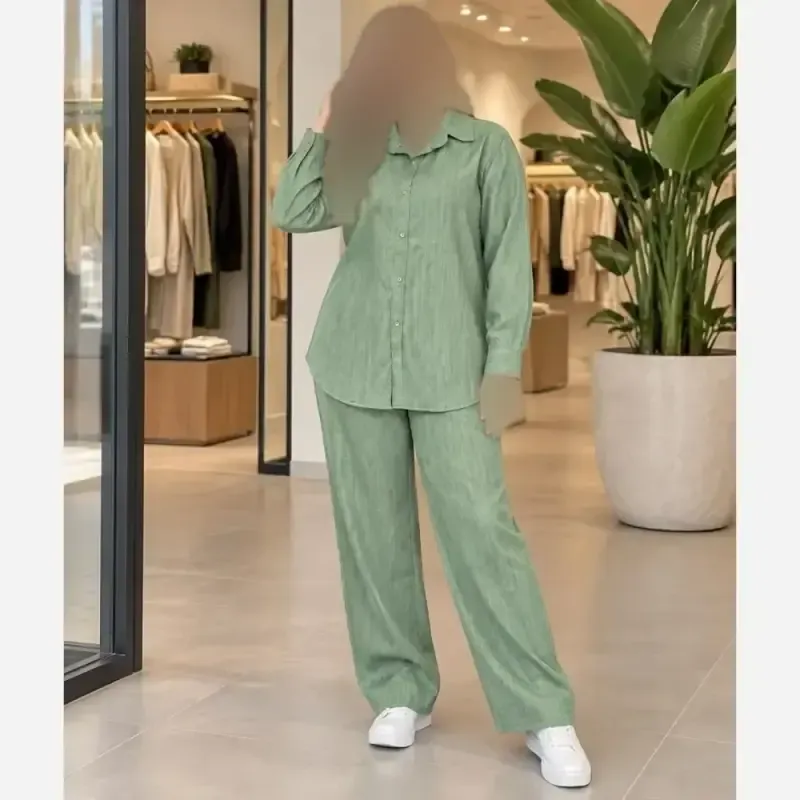 ست مانتو شلوار کراش فری سایز زنانه خنک و راحت در رنگبندی متنوع