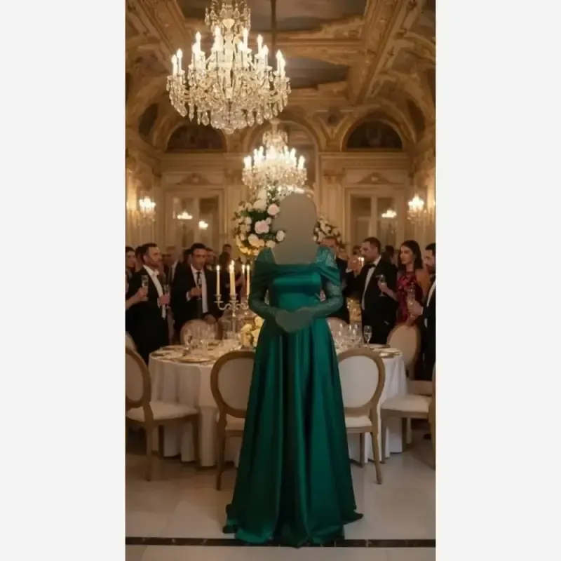 ماکسی مجلسی زنانه جنس ساتن آمریکایی و پولک قد 160 سایز 38 تا 52