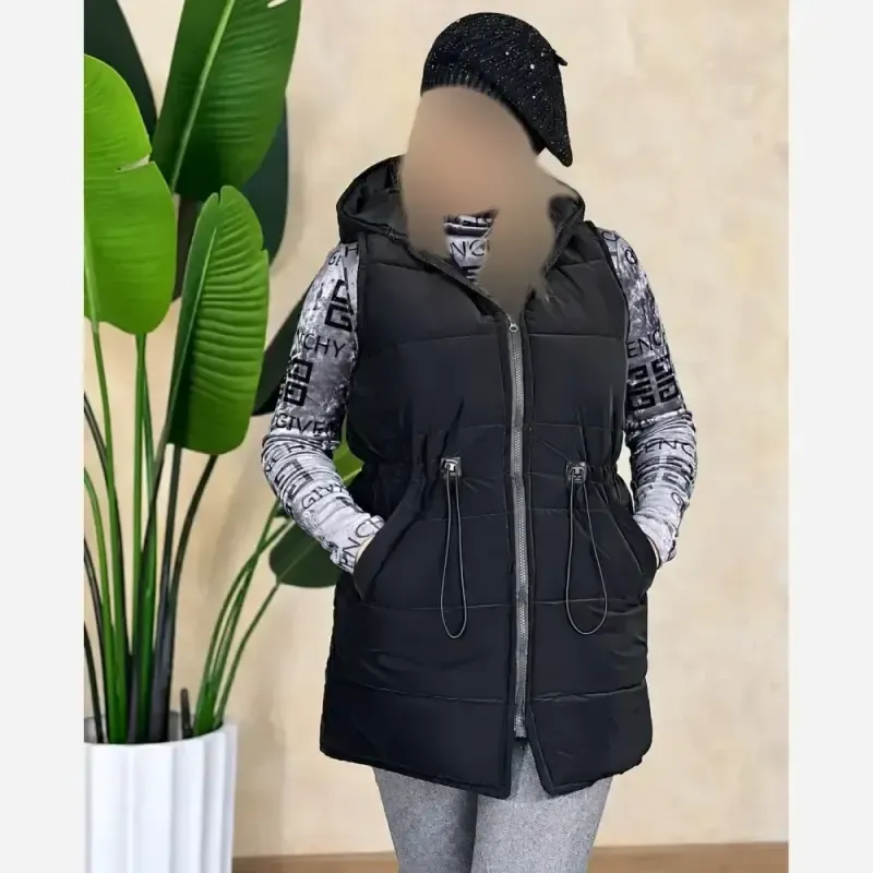 پافر سیلیکونی وارداتی کلاه دار جیب دار سایز فری 36 تا 48