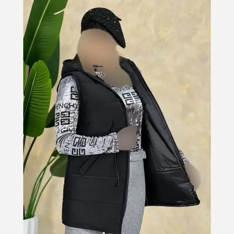پافر سیلیکونی وارداتی کلاه دار جیب دار سایز فری 36 تا 48