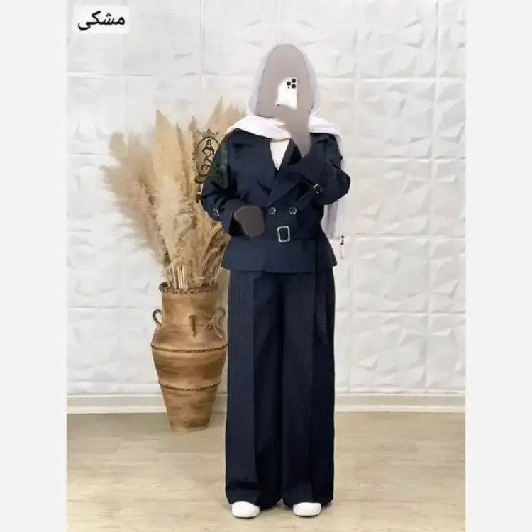ست کت شلوار زنانه بارلین جنس پرشین دیپلمات رنگ بندی متنوع سایز 36 تا 46