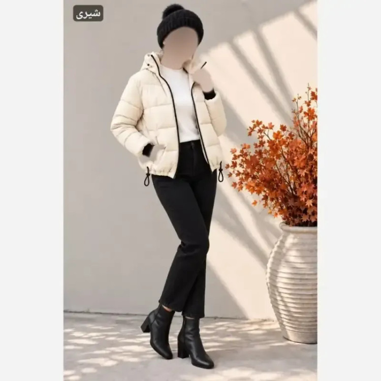 کاپشن سیلیکونی زنانه پشم شیشه دار وارداتی فری سایز