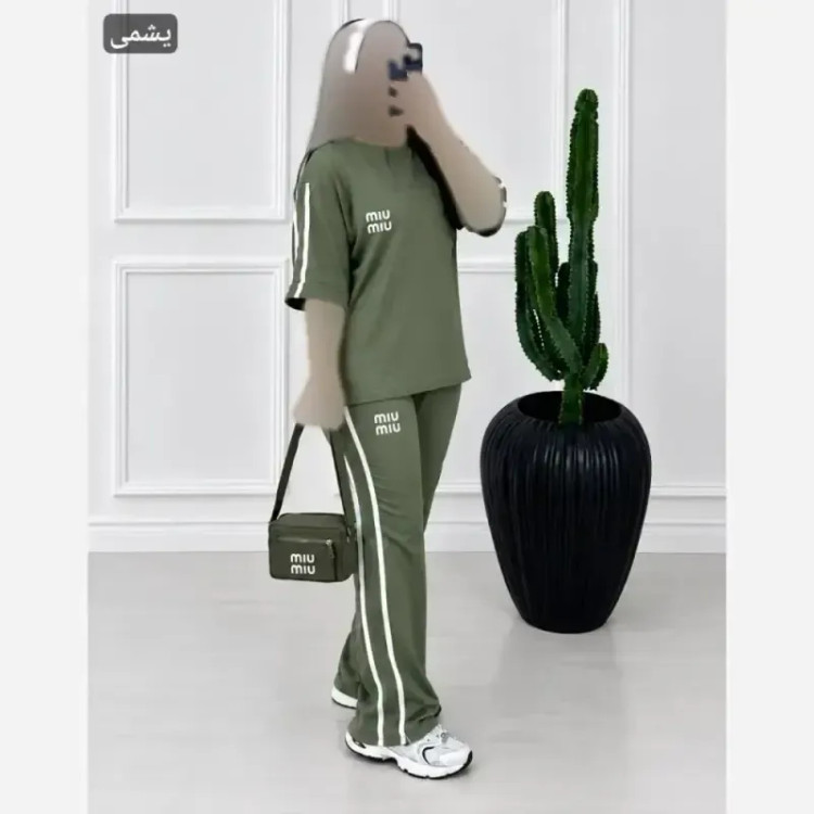 ست بلوز شلوار زنانه ویسکوز پنبه فول کش دو خط سایز 36 تا 46