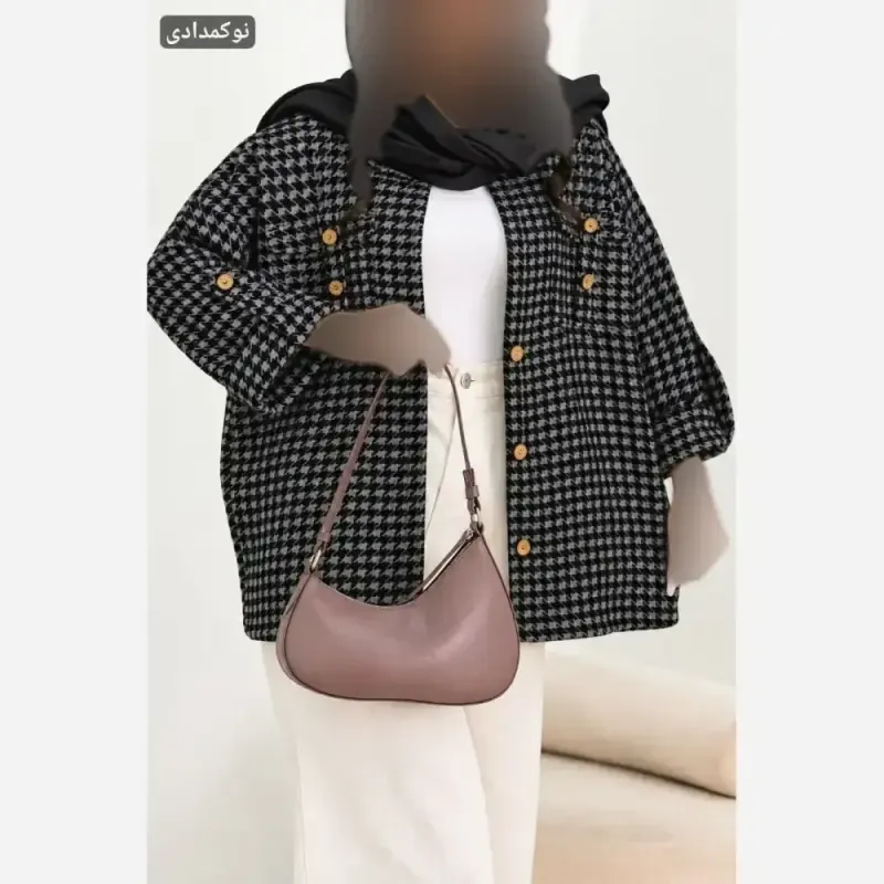 پالتو موهر پیچازی جیب صلیب زنانه فری سایز