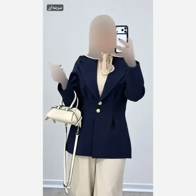کت مازراتی زنانه مدل تیسان جنس مازراتی گرم بالا ترک