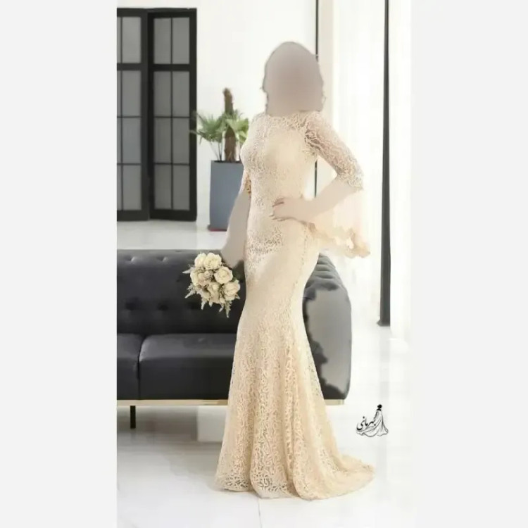 پیراهن مجلسی زنانه مدل کژال دانتل مخمل گیپور و تور کاپدار سایز 36 تا 48