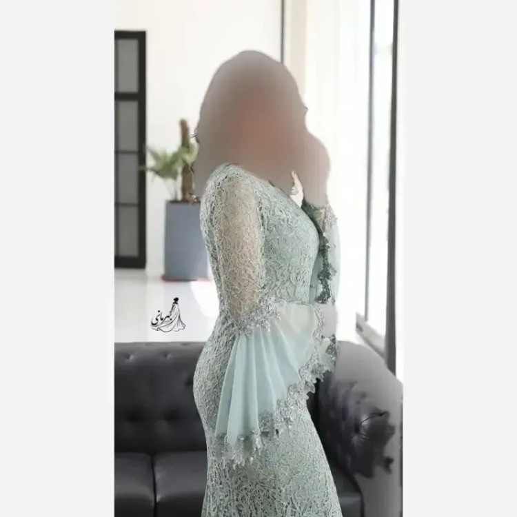 پیراهن مجلسی زنانه مدل کژال دانتل مخمل گیپور و تور کاپدار سایز 36 تا 48
