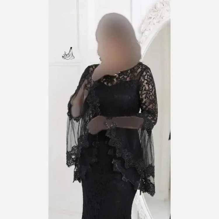 پیراهن مجلسی زنانه مدل کژال دانتل مخمل گیپور و تور کاپدار سایز 36 تا 48