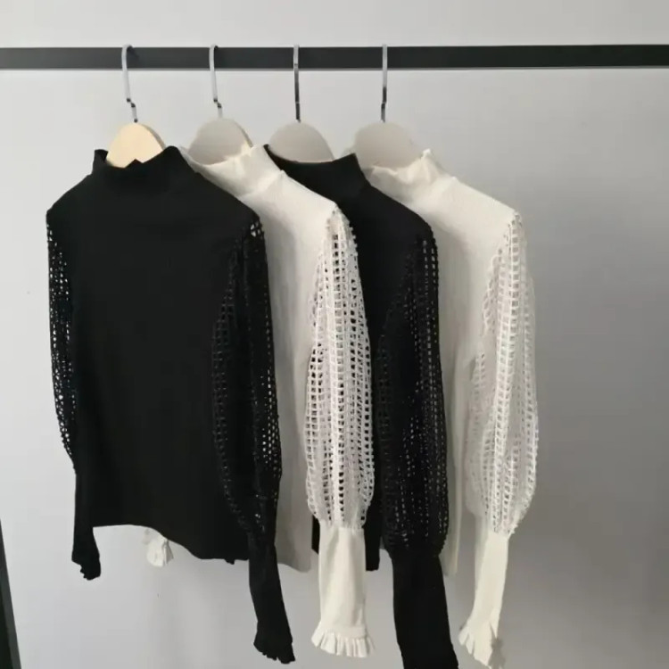 بلوز یقه گرد طرح zara جنس فانریپ پنبه کبریتی فری سایز