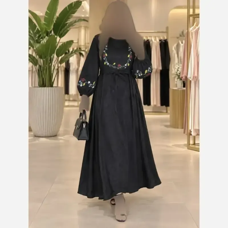 کفتان گلدوزی پاییزه مخمل کبریتی ریز فری سایز قد 136