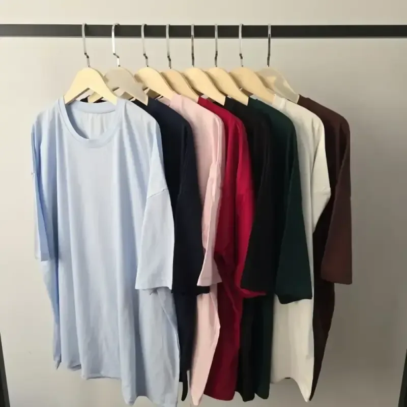 تیشرت اور لانگ ساده و بیسیک نخ پنبه فری سایز