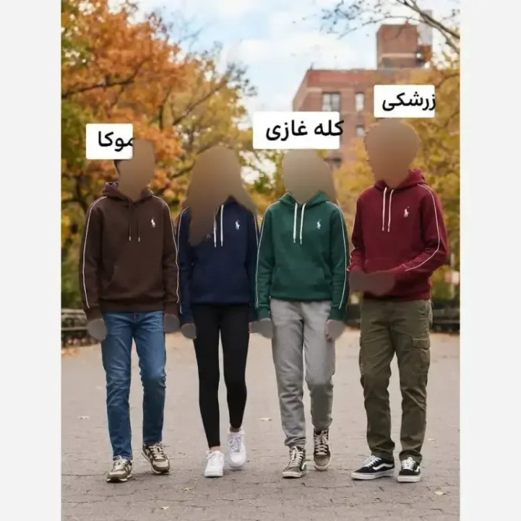 هودی پلو اسپرت پنبه داخل کرکی ضخیم گرم