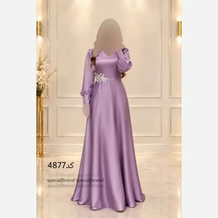 ماکسی مجلسی حدیث پولکی ساتن کش سایز بزرگ