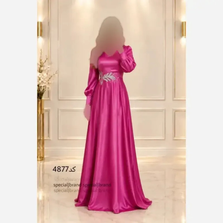 ماکسی مجلسی حدیث پولکی ساتن کش سایز بزرگ