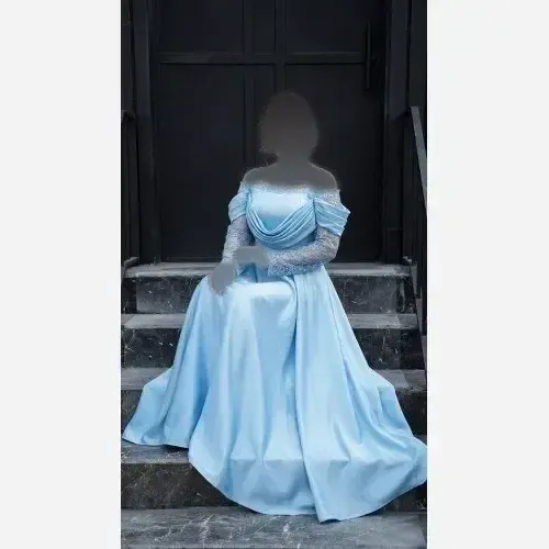 پیراهن بلند زنانه مدل پرنسا جنس ساتن زارا قد 150