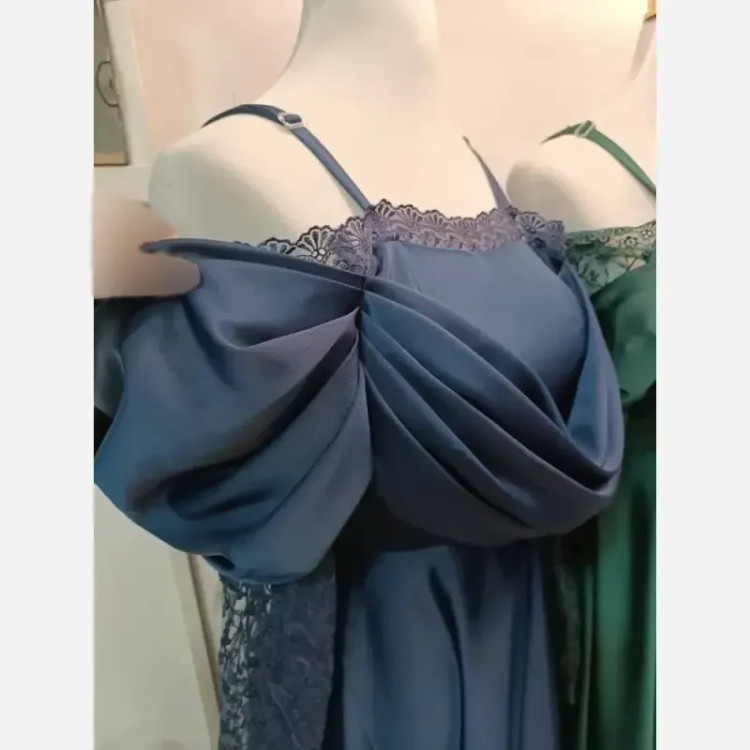 پیراهن بلند زنانه مدل پرنسا جنس ساتن زارا قد 150