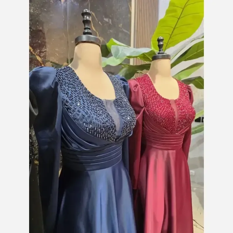 ستاره آستین دار ساتن زارا نگیندوزی دستدوز سایز 38 تا 50 رنگ سرمه مشکی