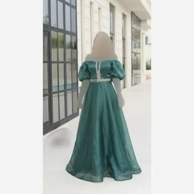 پیراهن مجلسی سیندرلا رنگ کله غازی سایز 36 38