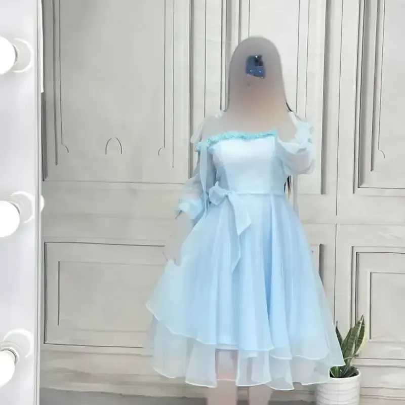 پیراهن میدی زنانه جنس ساندویچی قد 120 رنگ مشکی و سبز