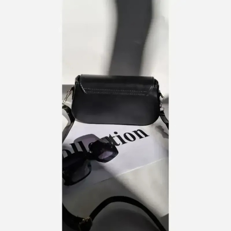 کیف چرم زنانه مدل مانیا رنگ مشکی سایز 15 در 20