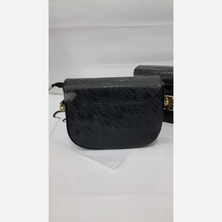 کیف چرم ورنی giva بند دوشی بلند سایز 18 در 13
