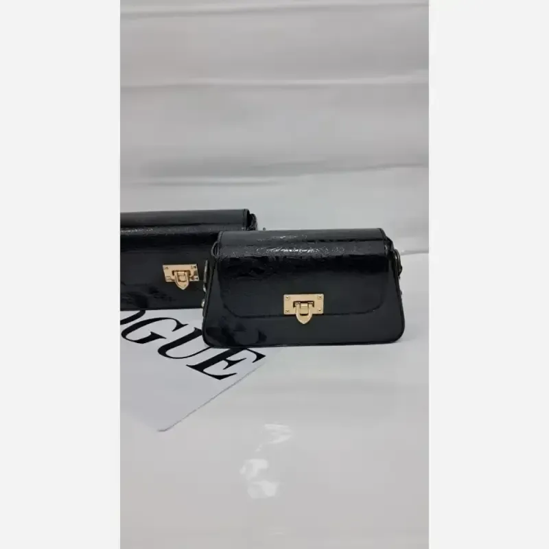 کیف دوشی مدل آنیا چرم ورنی