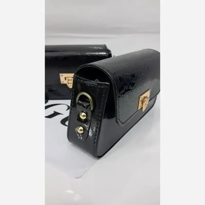 کیف دوشی مدل آنیا چرم ورنی