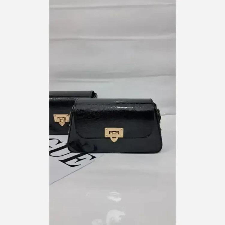 کیف دوشی مدل آنیا چرم ورنی