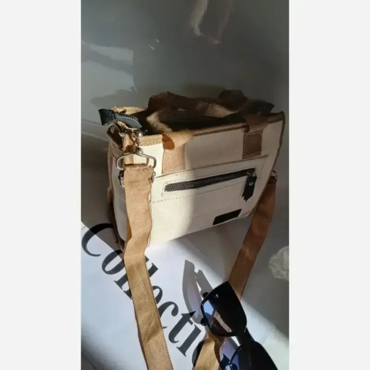 کیف کنفی طرح کنف بند دوشی بلند سایز 25 در 20 جادار