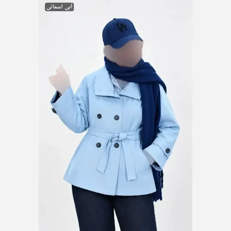 مانتو کتی جین زنانه مدل زارا فری سایز کمربند دار