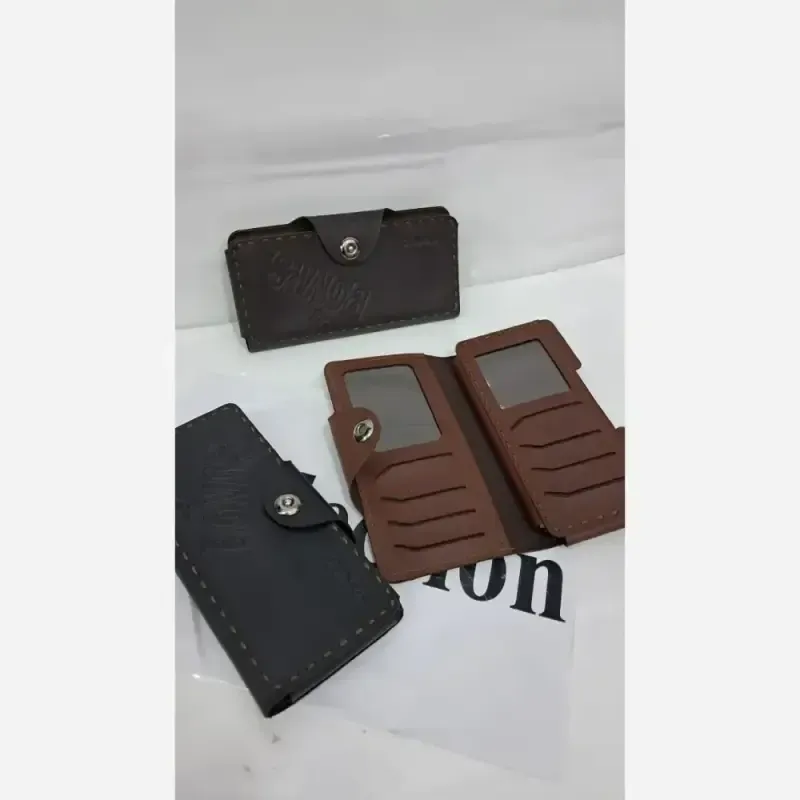کیف پول مردانه چرم جیبی جاکارتی دار سایز 8 در 13