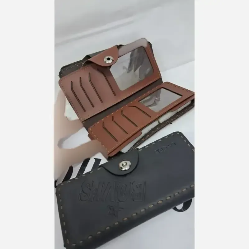 کیف پول مردانه چرم جیبی جاکارتی دار سایز 8 در 13