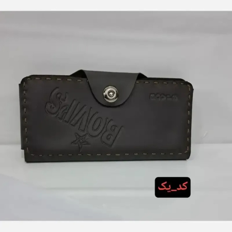 کیف دوشی آویز دار چرم الیزه مشکی سایز 20 در 14