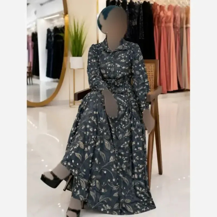 پیراهن پاییزه مخمل شانل گرم بالا فری سایز