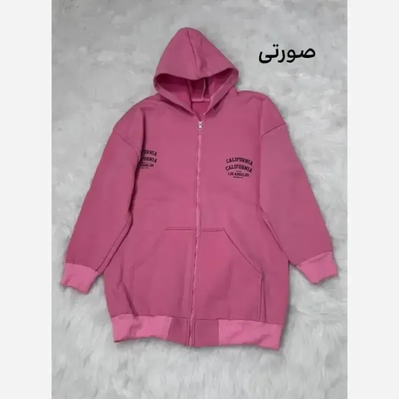 سویشرت کالیفورنیا دورس تو کرکی جیب دار فری سایز