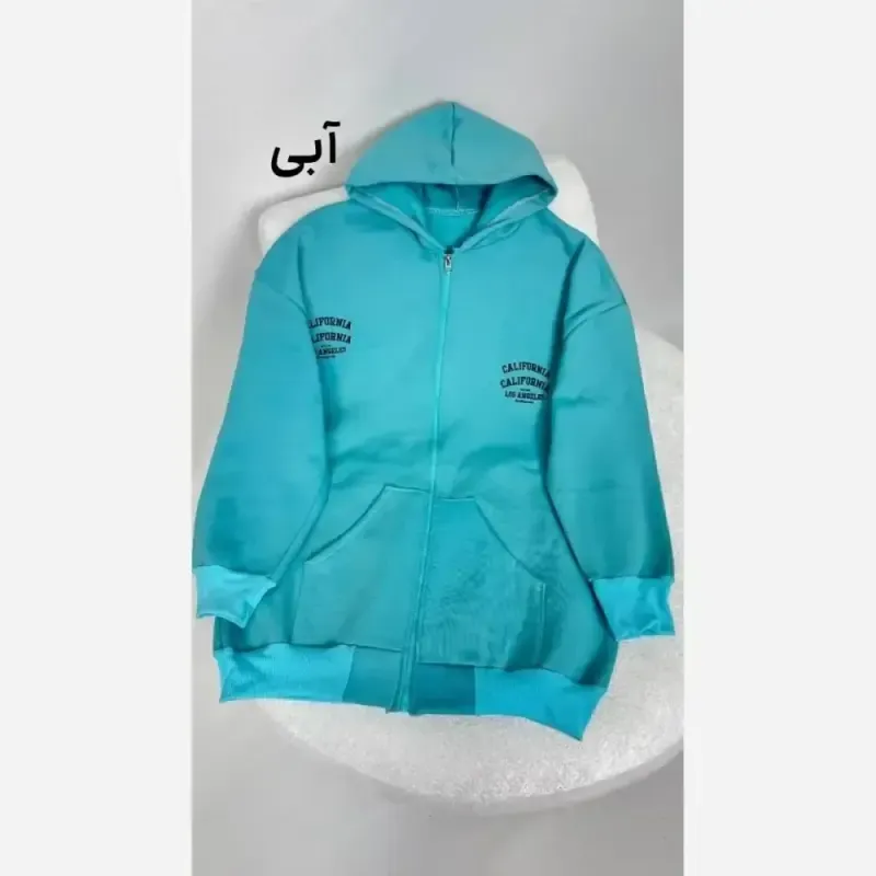 سویشرت کالیفورنیا دورس تو کرکی جیب دار فری سایز