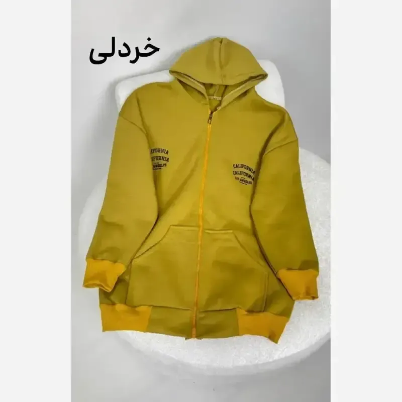 سویشرت کالیفورنیا دورس تو کرکی جیب دار فری سایز